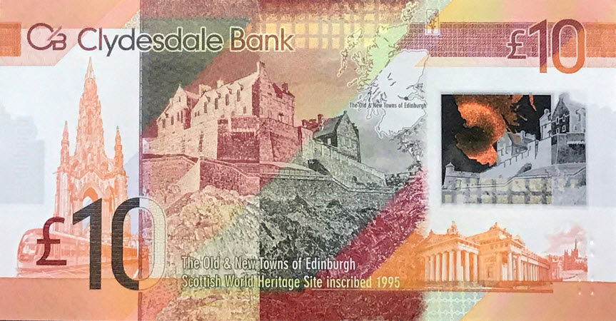 P220a Scotland 10 Pounds 2017 (Clydesdale Bank)